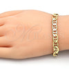 Pulsera Básica 5.222.023.08 Oro Laminado, Diseño de Mariner, Pulido, Tono Dorado (150 Gauge, 07 MM Thickness, 8 Inches Length)