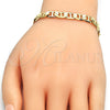Pulsera Básica 5.222.023.08 Oro Laminado, Diseño de Mariner, Pulido, Tono Dorado (150 Gauge, 07 MM Thickness, 8 Inches Length)