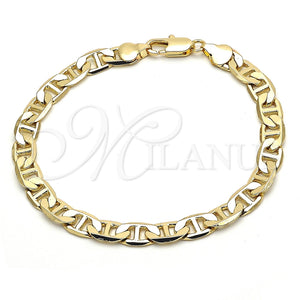 Pulsera Básica 5.222.023.08 Oro Laminado, Diseño de Mariner, Pulido, Tono Dorado (150 Gauge, 07 MM Thickness, 8 Inches Length)