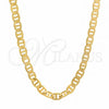 Gargantilla Basica 5.222.024.18 Oro Laminado, Diseño de Mariner, Pulido, Tono Dorado (120 Gauge, 05 MM Thickness, 18 Inches Length)