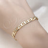 Pulsera Básica 5.222.024.08 Oro Laminado, Diseño de Mariner, Pulido, Tono Dorado (120 Gauge, 06 MM Thickness, 8 Inches Length)