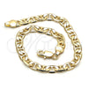 Pulsera Básica 5.222.024.08 Oro Laminado, Diseño de Mariner, Pulido, Tono Dorado (120 Gauge, 06 MM Thickness, 8 Inches Length)