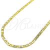 Gargantilla Basica 5.222.025.18 Oro Laminado, Diseño de Mariner, Pulido, Tono Dorado (100 Gauge, Thickness, 18 Inches Length)