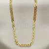 Gargantilla Basica 5.222.025.18 Oro Laminado, Diseño de Mariner, Pulido, Tono Dorado (100 Gauge, Thickness, 18 Inches Length)