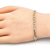 Pulsera Básica 5.222.025.07 Oro Laminado, Diseño de Mariner y Mariner, Pulido, Tono Dorado (100 Gauge, 04 MM Thickness, 7 Inches Length)