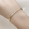 Pulsera Básica 5.222.025.07 Oro Laminado, Diseño de Mariner y Mariner, Pulido, Tono Dorado (100 Gauge, 04 MM Thickness, 7 Inches Length)