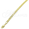 Pulsera Básica 5.222.025.07 Oro Laminado, Diseño de Mariner y Mariner, Pulido, Tono Dorado (100 Gauge, 04 MM Thickness, 7 Inches Length)