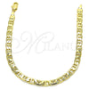 Pulsera Básica 5.222.025.07 Oro Laminado, Diseño de Mariner y Mariner, Pulido, Tono Dorado (100 Gauge, 04 MM Thickness, 7 Inches Length)