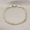 Pulsera Básica 5.222.025.07 Oro Laminado, Diseño de Mariner y Mariner, Pulido, Tono Dorado (100 Gauge, 04 MM Thickness, 7 Inches Length)