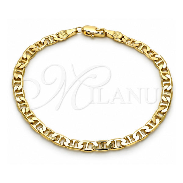Pulsera Básica 5.222.025.07 Oro Laminado, Diseño de Mariner y Mariner, Pulido, Tono Dorado (100 Gauge, 04 MM Thickness, 7 Inches Length)
