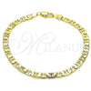 Pulsera Básica 5.222.025.07 Oro Laminado, Diseño de Mariner y Mariner, Pulido, Tono Dorado (100 Gauge, 04 MM Thickness, 7 Inches Length)