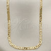 Gargantilla Basica 5.222.026.28 Oro Laminado, Diseño de Mariner, Pulido, Tono Dorado (0.80 Gauge, 03 MM Thickness, 28 Inches Length)