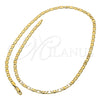 Gargantilla Basica 5.222.029.28 Oro Laminado, Diseño de Pave Mariner, Pulido, Tono Dorado (0.80 Gauge, 04 MM Thickness, 28 Inches Length)