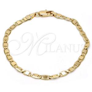 Pulsera Básica 5.222.029.07 Oro Laminado, Diseño de Mariner, Pulido, Tono Dorado (0.80 Gauge, 04 MM Thickness, 7 Inches Length)