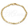 Pulsera Básica 5.222.029.07 Oro Laminado, Diseño de Mariner, Pulido, Tono Dorado (0.80 Gauge, 04 MM Thickness, 7 Inches Length)