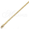 Gargantilla Basica 5.222.030.24 Oro Laminado, Diseño de Mariner, Diamantado, Tono Dorado (0.80 Gauge, 04 MM Thickness, 24 Inches Length)