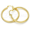 Argolla Mediana 5.134.023.35 Oro Laminado, Diseño de Hueco, Pulido, Tono Dorado