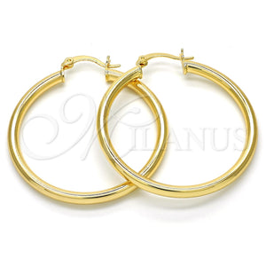 Argolla Mediana 5.134.023.35 Oro Laminado, Diseño de Hueco, Pulido, Tono Dorado