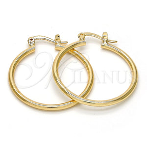 Argolla Mediana 5.134.011.25 Oro Laminado, Pulido, Tono Dorado