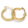 Argolla Pequeña 5.134.027.20 Oro Laminado, Diseño de Hueco, Pulido, Tono Dorado