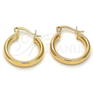 Argolla Pequeña 5.134.027.20 Oro Laminado, Diseño de Hueco, Pulido, Tono Dorado