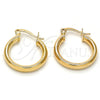 Argolla Pequeña 5.134.027.20 Oro Laminado, Diseño de Hueco, Pulido, Tono Dorado