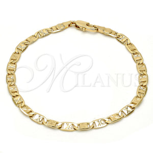 Pulsera Básica 5.222.030.07 Oro Laminado, Diseño de Mariner, Diamantado, Tono Dorado (0.80 Gauge, 04 MM Thickness, 7 Inches Length)