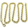 Gargantilla Basica 5.222.033.24 Oro Laminado, Diseño de Rope, Pulido, Tono Dorado (05 MM Thickness, 24 Inches Length)