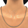 Gargantilla Basica 5.222.035.28 Oro Laminado, Diseño de Rope, Pulido, Tono Dorado (03 MM Thickness, 28 Inches Length)