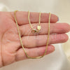 Gargantilla Basica 5.222.039.18 Oro Laminado, Diseño de Box, Pulido, Tono Dorado (02 MM Thickness, 18 Inches Length)