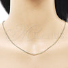 Gargantilla Basica 5.222.040.18 Oro Laminado, Diseño de Box, Pulido, Tono Dorado (Thickness, 18 Inches Length)