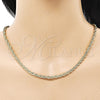 Gargantilla Basica 5.222.034.22 Oro Laminado, Diseño de Rope, Pulido, Tono Dorado (04 MM Thickness, 22 Inches Length)