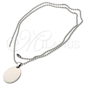 Gargantilla Elegante 017024.30 Acero Inoxidable, Pulido, Tono Plateado (30 Inches Length)
