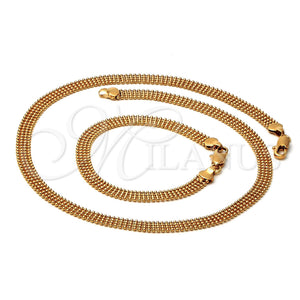 Collar y Pulsera 5.220.001.18 Oro Laminado, Pulido, Tono Dorado