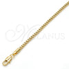 Gargantilla Basica 5.222.038.24 Oro Laminado, Diseño de Box, Pulido, Tono Dorado (02 MM Thickness, 24 Inches Length)