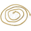 Gargantilla Basica 5.222.038.24 Oro Laminado, Diseño de Box, Pulido, Tono Dorado (02 MM Thickness, 24 Inches Length)