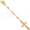 Rosario Fino 5.218.005.28 Oro Laminado, Diseño de Divino Niño y Crucifijo, Pulido, Tono Dorado
