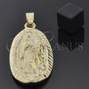 Dije Religioso 5.184.010 Oro Laminado, Diseño de Guadalupe, Diamantado, Tono Dorado