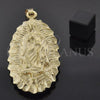 Dije Religioso 5.185.008 Oro Laminado, Diseño de Guadalupe, Diamantado, Tono Dorado