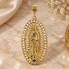 Dije Religioso 5.185.003 Oro Laminado, Diseño de Guadalupe, Pulido, Tono Dorado