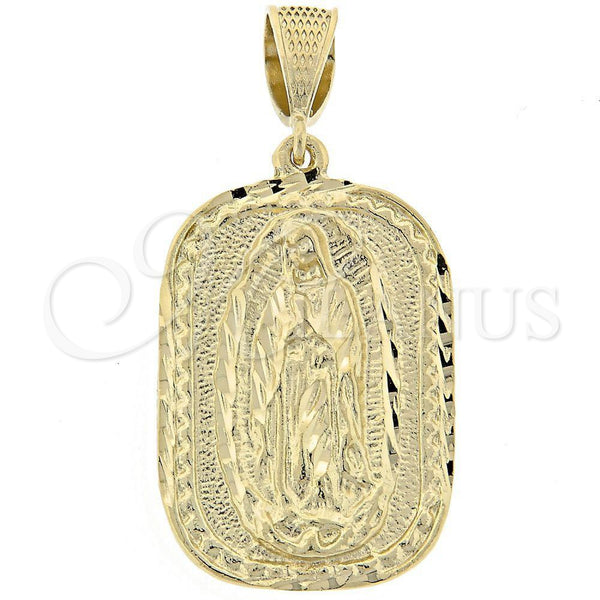Dije Religioso 5.185.005 Oro Laminado, Diseño de Guadalupe, Pulido, Tono Dorado