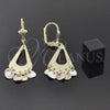 Arete Chandelier 02.32.0198 Oro Laminado, Diamantado, Tres Tonos
