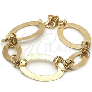 Pulsera Elegante 029.001.07 Oro Laminado, Pulido, Tono Dorado (7 Inches Length)