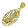 Dije Religioso 5.184.011 Oro Laminado, Diseño de Guadalupe, Pulido, Tono Dorado