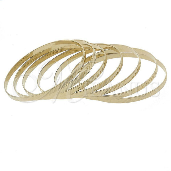 Aro Semanario 116.006.05 Oro Laminado, Diamantado, Tono Dorado (04 MM Thickness, Size 5 (2.50 Diameter))