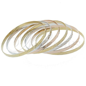 Aro Semanario 116.008.05 Oro Laminado, Diamantado, Tres Tonos (04 MM Thickness, Size 5 (2.50 Diameter))