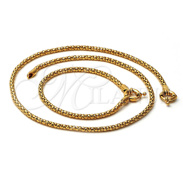 Collar y Pulsera 5.221.003.18 Oro Laminado, Pulido, Tono Dorado