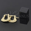 Argola de Niño 96.009 Oro Laminado, Diamantado, Tono Dorado