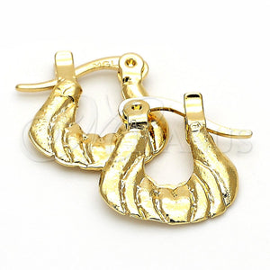 Argola de Niño 96.009 Oro Laminado, Diamantado, Tono Dorado