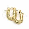 Argola de Niño 5.159.074 Oro Laminado, Diamantado, Tono Dorado
